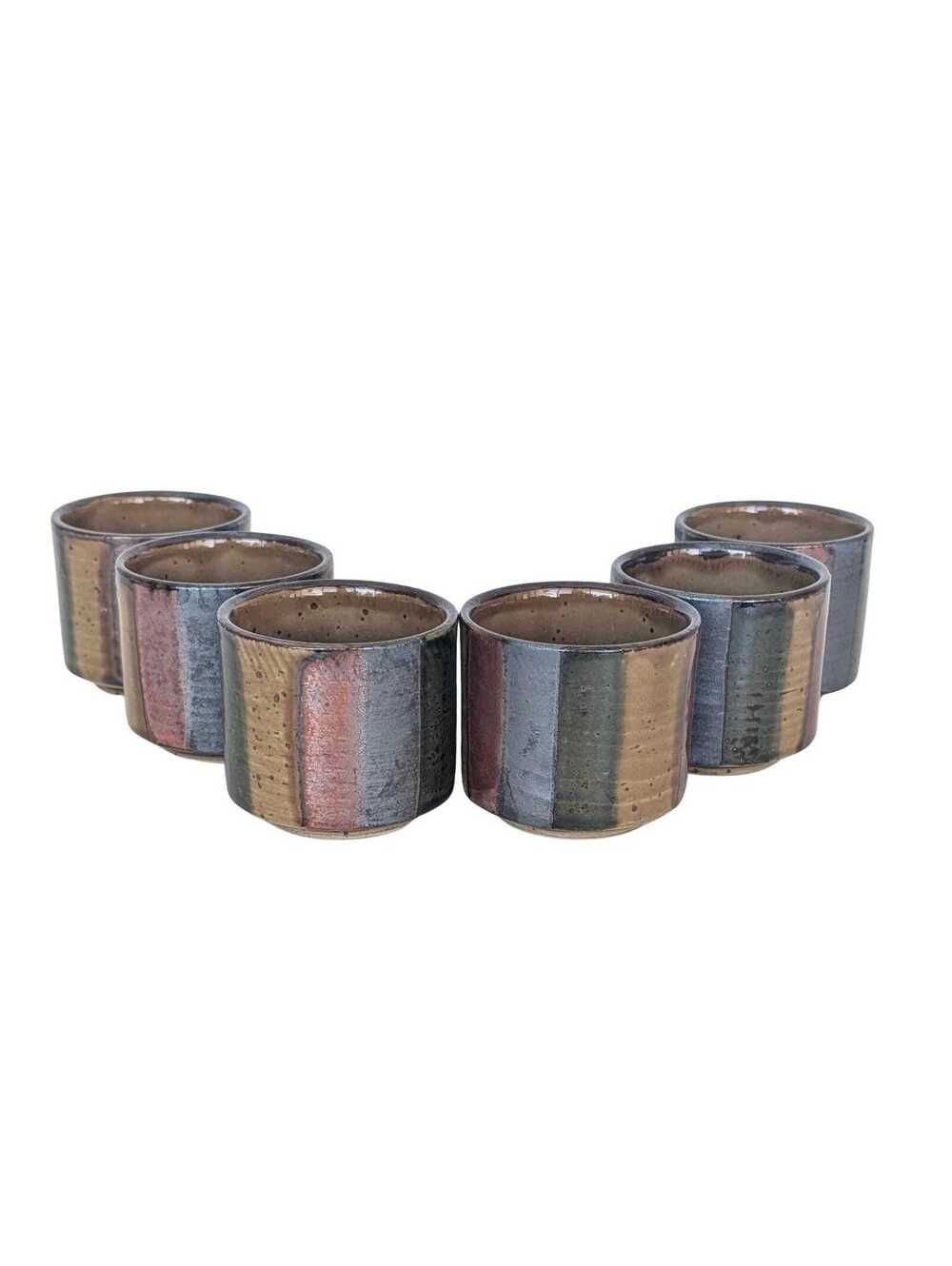 Vintage Otagiri Stoneware Tea or Sake Cups - Set of 6